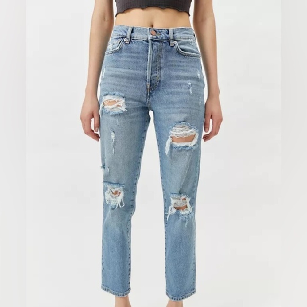 Urban Outfitters BDG Distressed Slim Straight Jeans Blue Sz30